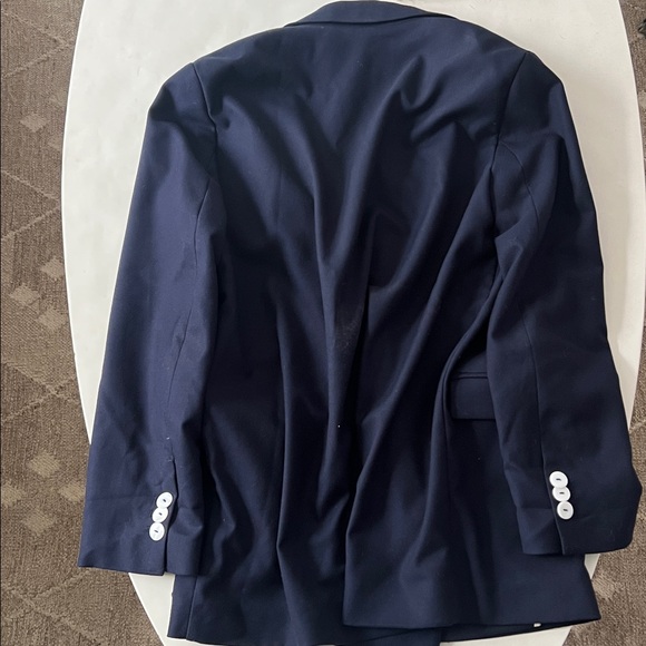 ZARA NAVY BLUE DOUBLE BREASTED LONG MINIMALIST BLAZER JACKET Medium - Picture 8 of 10